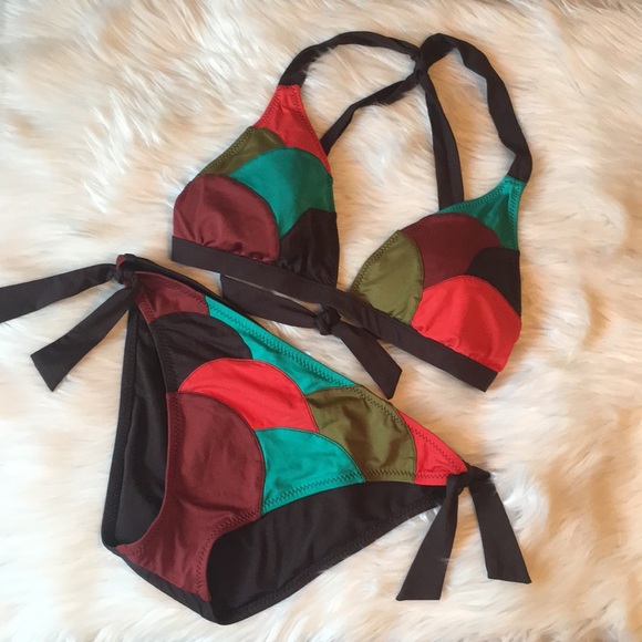 Lucky Brand Other - Like New Lucky Brand Patchwork Bikini Sz M